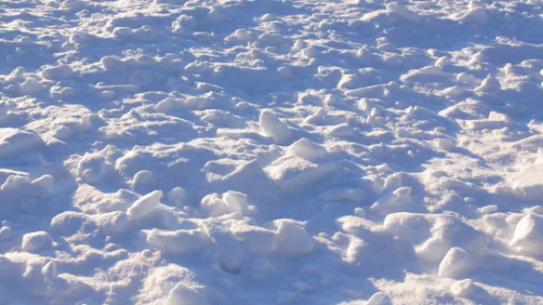 The ground covered in snow