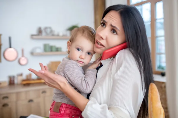 worried mom no childcare