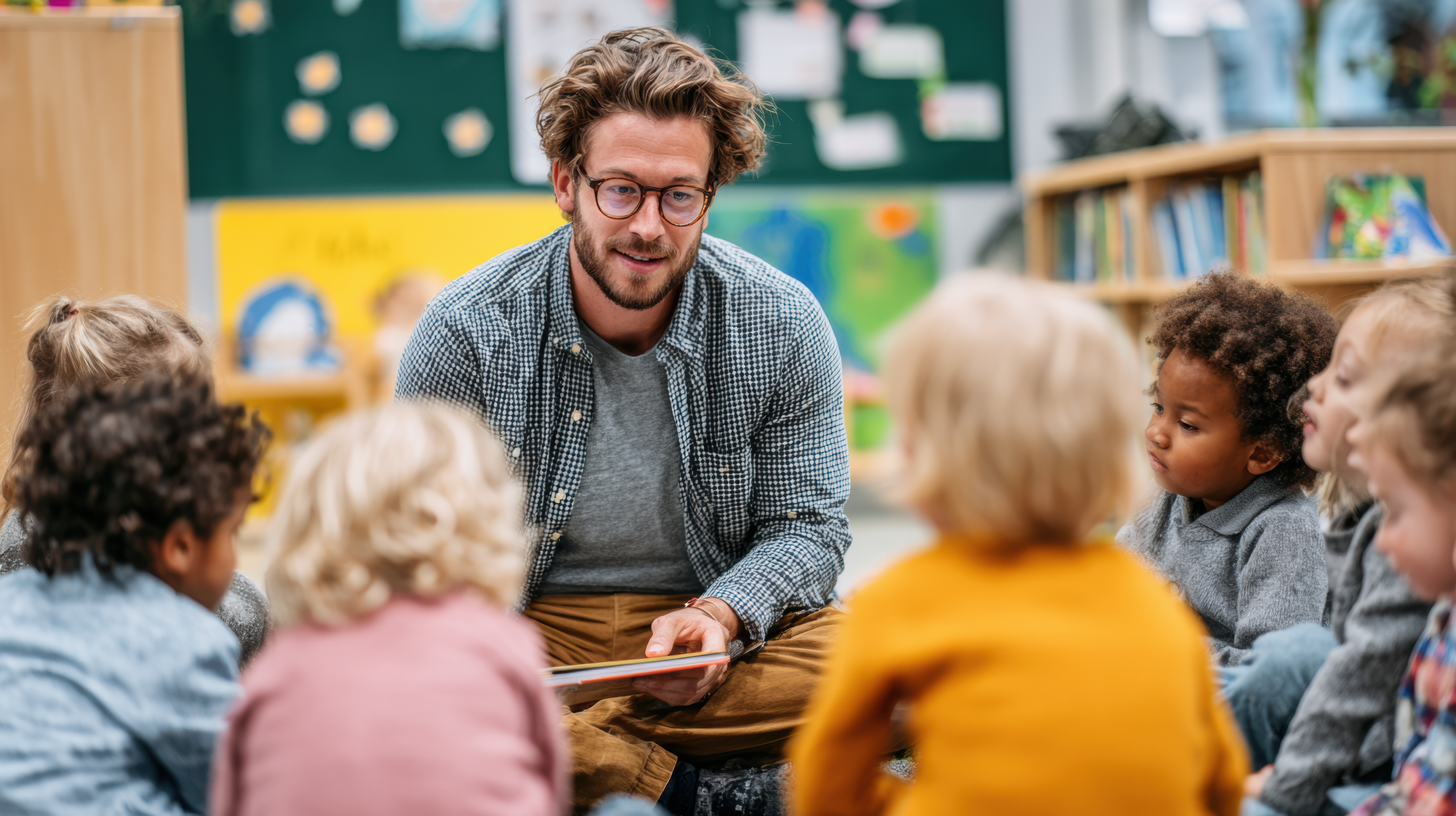 teacher in a toddler classroom