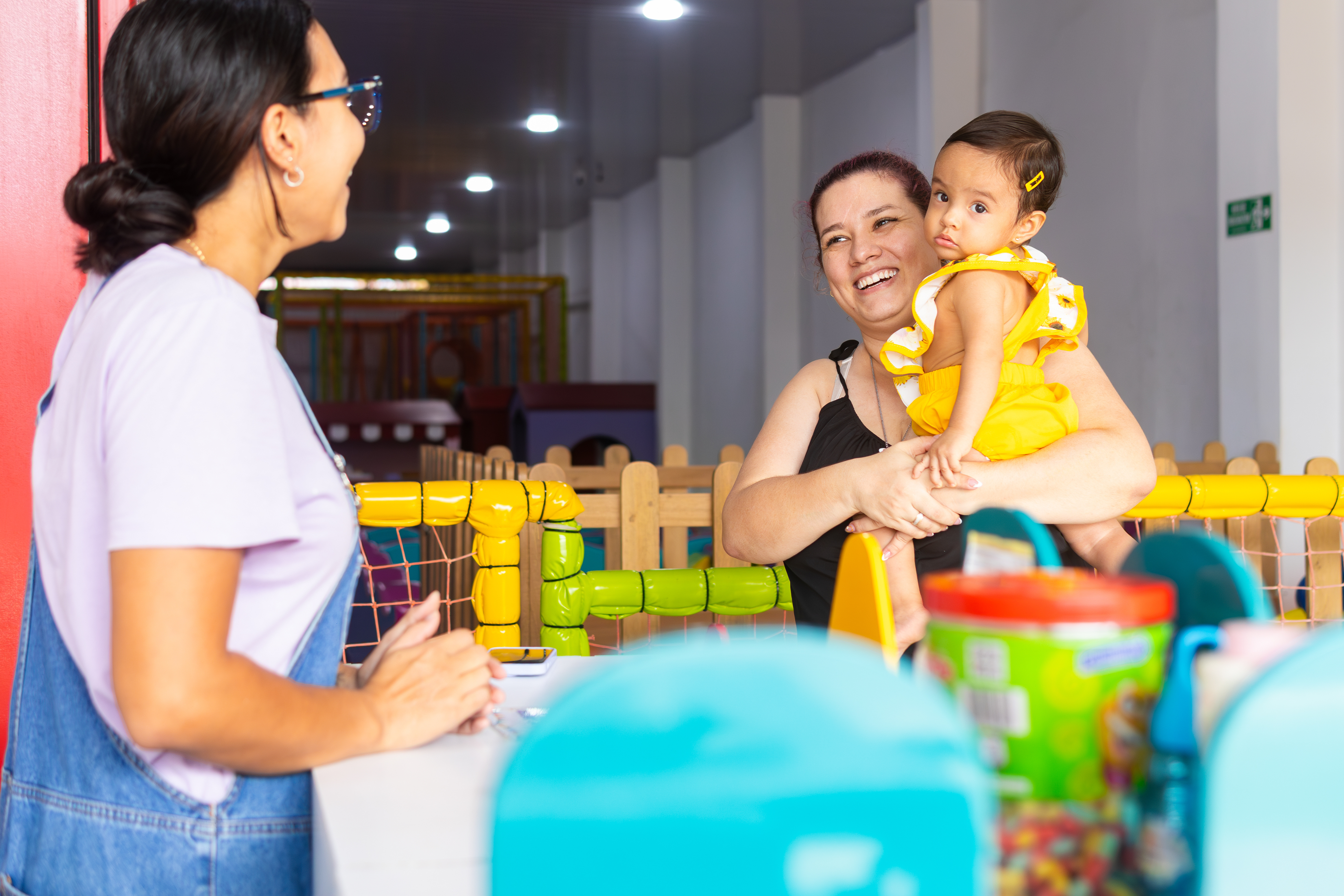 teacher welcoming family