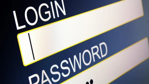 A screen with login and password entry fields