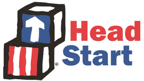 Two blocks stacked next to text reading "Head Start"